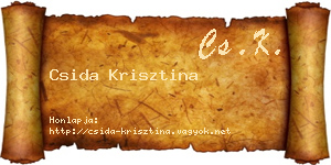 Csida Krisztina névjegykártya