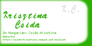 krisztina csida business card